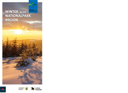 Titel Faltblatt Winter in der Nationalpark Region