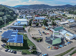 Luftbild des Gewerbegebietes Hillau