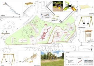 Planungsskizze Spielplatz Scheuern. (c) interplan Planungsskizze Spielplatz Scheuern. (c) interplan