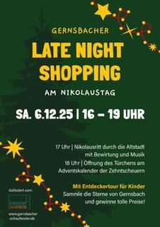 Blick auf Plakat zum Late Night Shopping