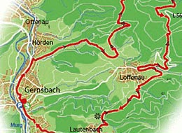 Karte Grafik Mountainbiketour Bernstein