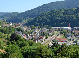 Blick auf Hilpertsau