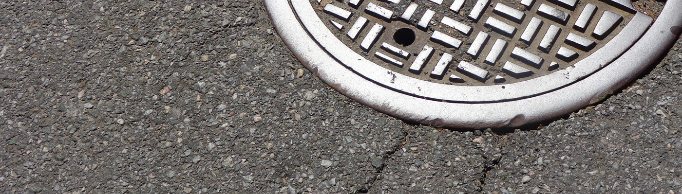 Gulli-Deckel Nahaufnahme Gulli-Deckel