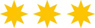 Logo Grafik drei Sterne der Klassifizierung des Deutschen Tourismusverbandes