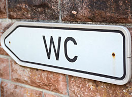 Hinweisschild WC