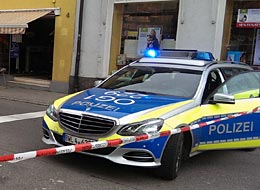 Ein Polizeifahrzeug