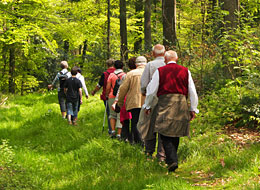 Wanderer auf Trail