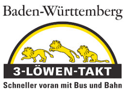 Logo 3-Löwen-Takt Baden-Württemberg, schneller voran mit Bus und Bahn