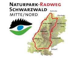 Logo und Karte Naturpark Radweg