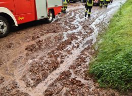 Starkregenereignis in Reichental 2021 Viel Matsch beiStarkregenereignis in Reichental 2021