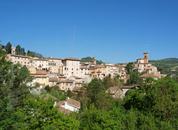 Blick auf Pergola