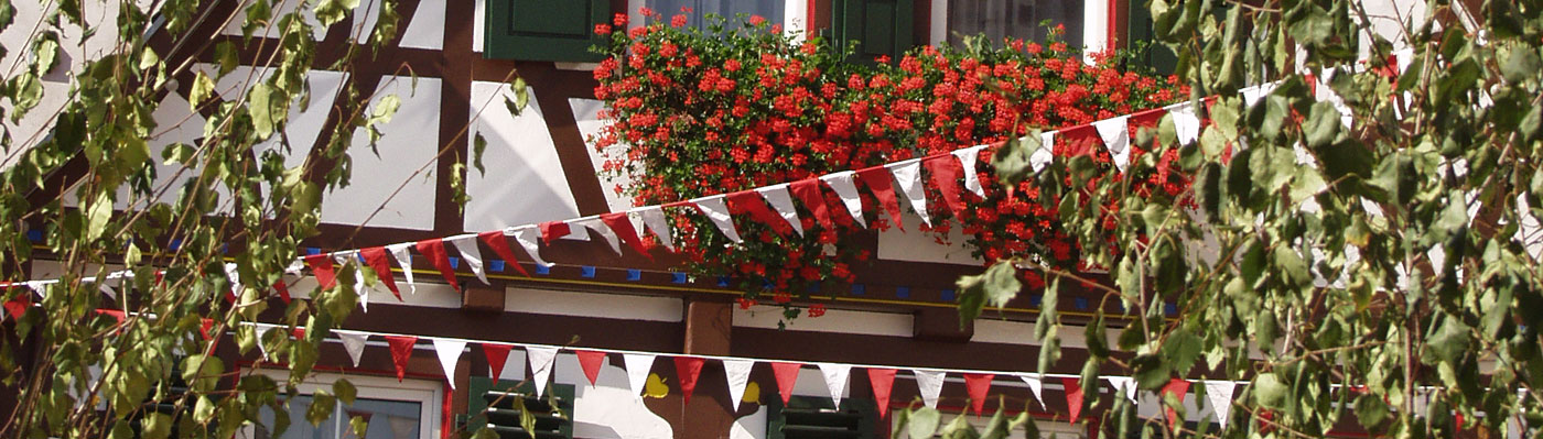 Die Altstadt festlich geschmückt Fahnen und Wimpel sind über die Altstadt gespannt zum Altstadtfest