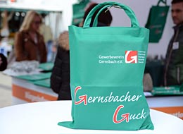 Logo Gernsbacher Guck auf grüner Tasche, Gewerbeverein Gernsbach e.V.
