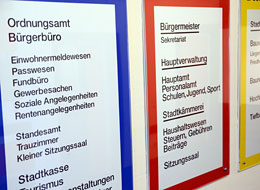 Wegweiser Ämter Rathaus Gernsbach