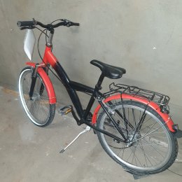 Kinder- und Jugendfahrrad in rot, schwarz