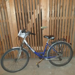 Kinder- und Jugendfahrrad in grau, blau