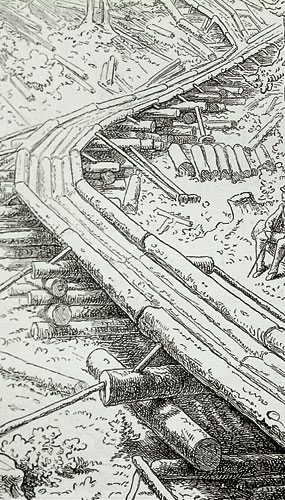 Holzries Historische Zeichnung Holzries Reichental