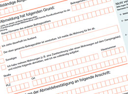 weiter zu Formulare Beispiel eines typischen Formulares mit Kästchen zum Eintragen der benötigten Daten