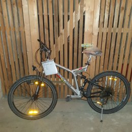 Mountainbike in silber