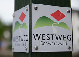 Schild Westweg Schild Westweg Schwarzwald